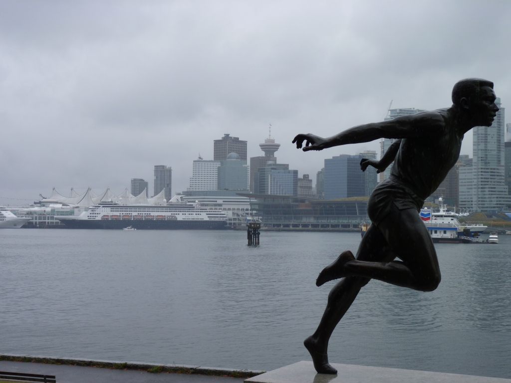 Vancouver - Uitzicht op Canada Place vanaf Stanley Park