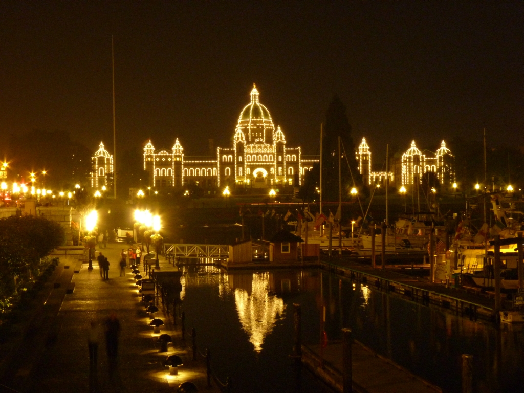 Victoria - Het verlichte parlementsgebouw