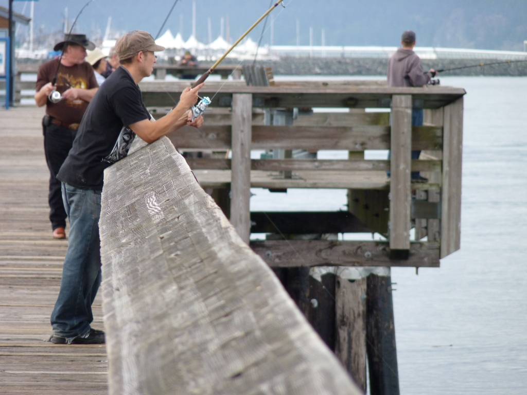 Campbell River - De visserspier wordt intensief gebruikt