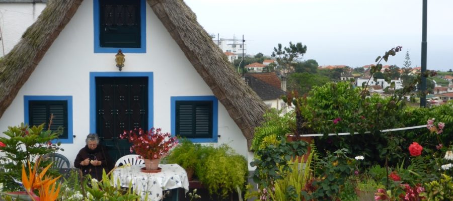 Casa do Colmo met rieten dak in Santana op Madeira.