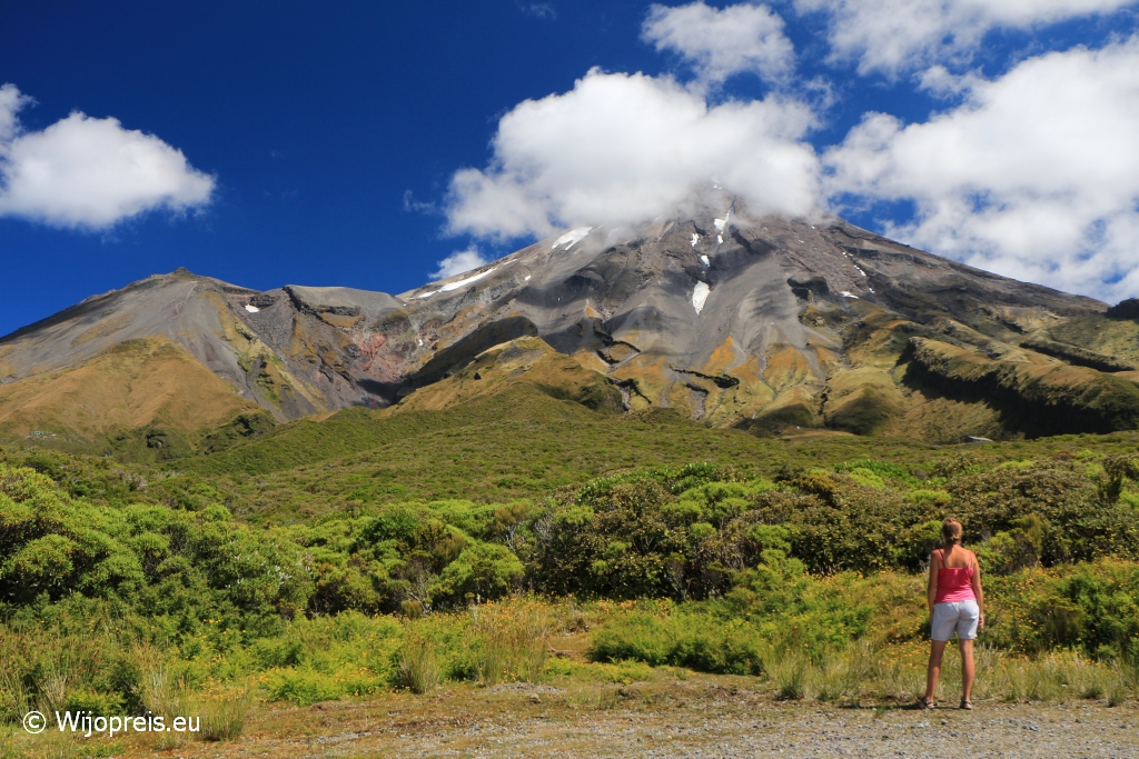 Mount Taranaki vanaf Stratford Plateau